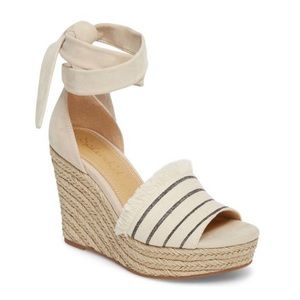 Splendid Barke Striped Espadrille Wedge Sandals - 7.5
